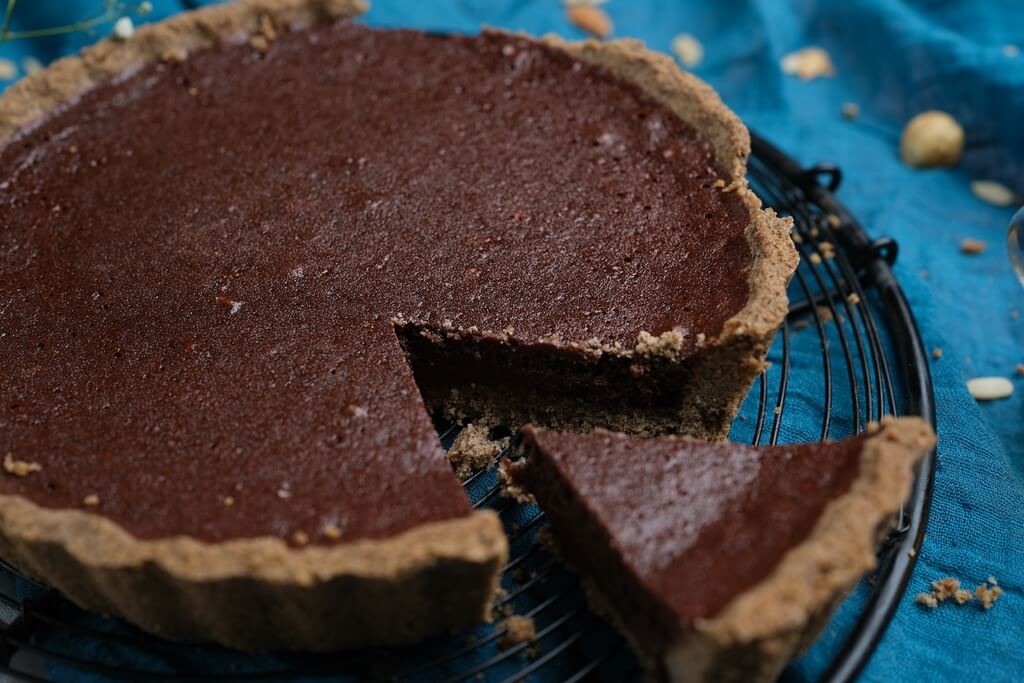 GF Almond & Buckwheat Tart With Chocolate Cake