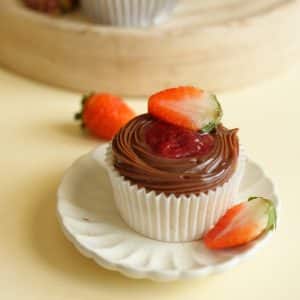 Milk Chocolate Strawberry Cupcake