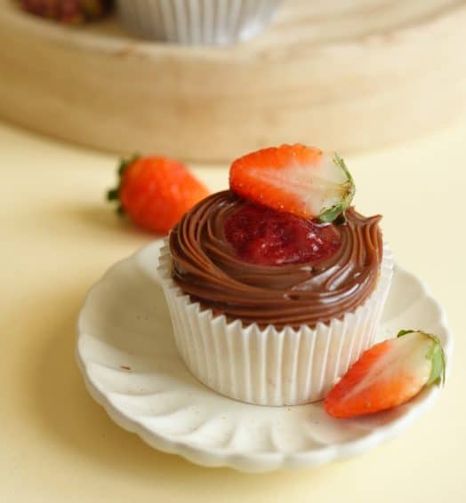 Milk Chocolate Strawberry Cupcake