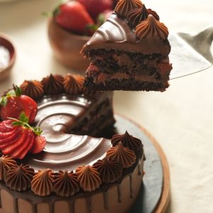 Double Chocolate Strawberry Cake