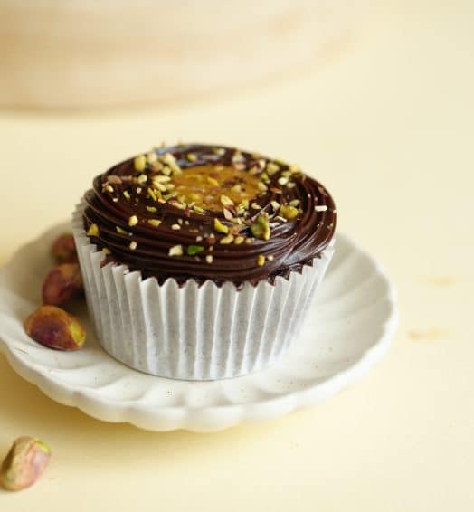 Chocolate Pistachio Cupcake